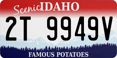 ID license plate 2T9949V