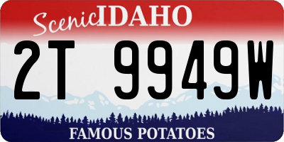 ID license plate 2T9949W