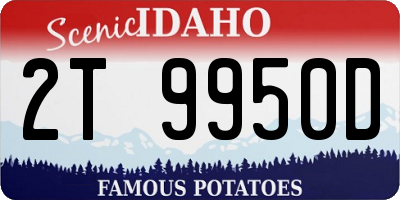 ID license plate 2T9950D