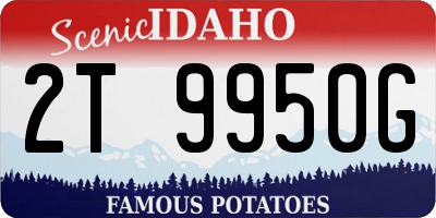 ID license plate 2T9950G