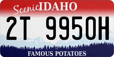 ID license plate 2T9950H