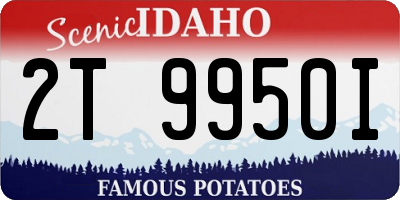 ID license plate 2T9950I