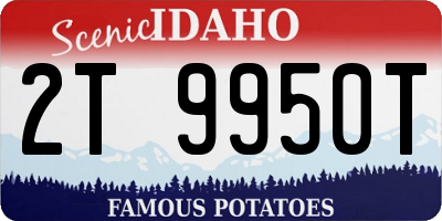 ID license plate 2T9950T