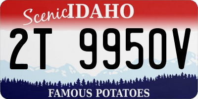 ID license plate 2T9950V