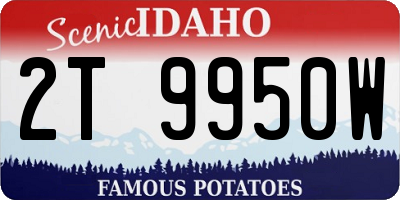 ID license plate 2T9950W