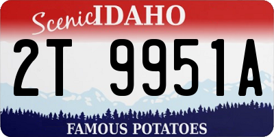 ID license plate 2T9951A