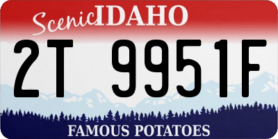 ID license plate 2T9951F