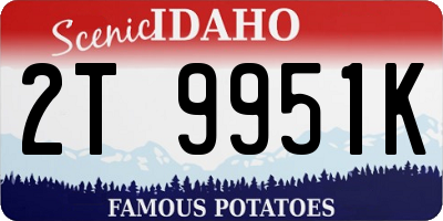 ID license plate 2T9951K