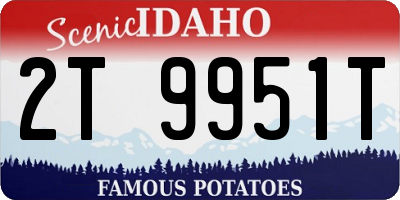 ID license plate 2T9951T