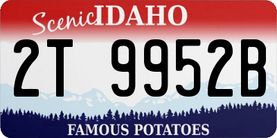 ID license plate 2T9952B