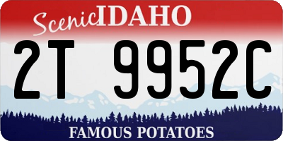 ID license plate 2T9952C