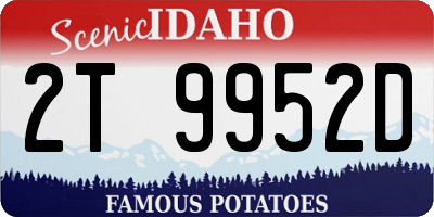 ID license plate 2T9952D