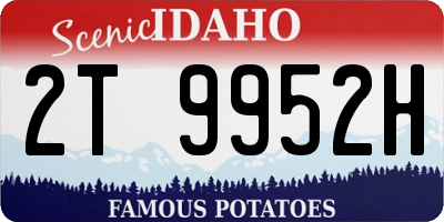 ID license plate 2T9952H