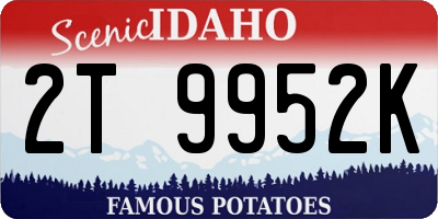 ID license plate 2T9952K