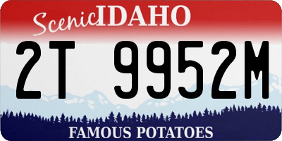 ID license plate 2T9952M