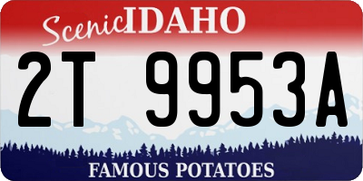 ID license plate 2T9953A
