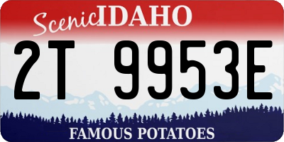 ID license plate 2T9953E