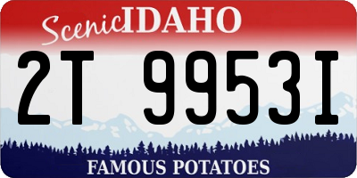ID license plate 2T9953I