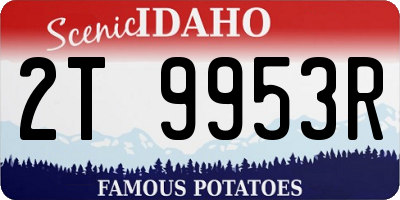 ID license plate 2T9953R