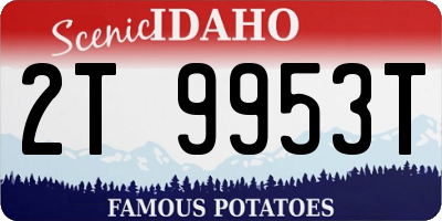 ID license plate 2T9953T