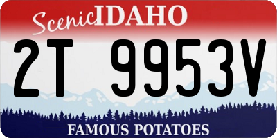 ID license plate 2T9953V
