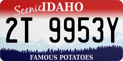 ID license plate 2T9953Y