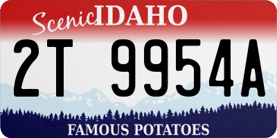 ID license plate 2T9954A