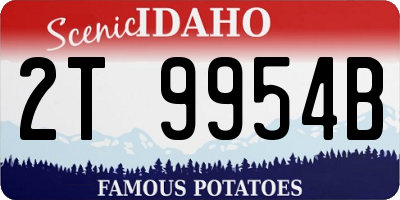 ID license plate 2T9954B