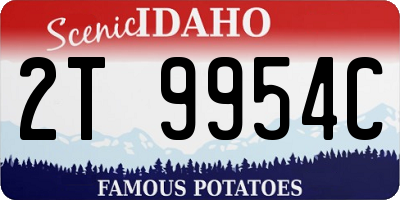 ID license plate 2T9954C