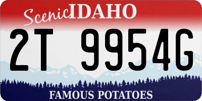 ID license plate 2T9954G