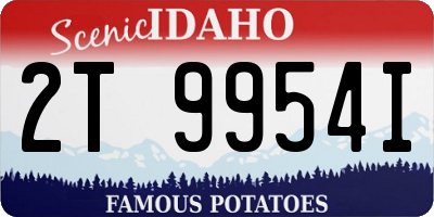 ID license plate 2T9954I