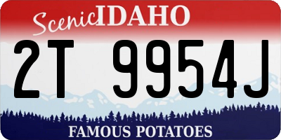 ID license plate 2T9954J