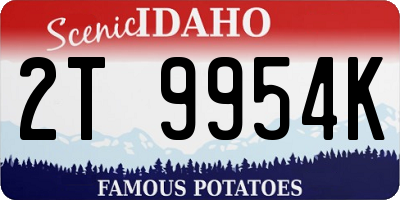 ID license plate 2T9954K