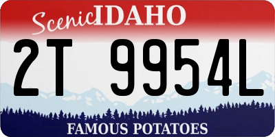 ID license plate 2T9954L