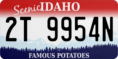 ID license plate 2T9954N