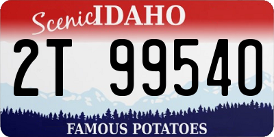 ID license plate 2T9954O