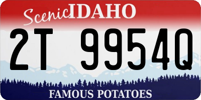 ID license plate 2T9954Q