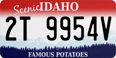 ID license plate 2T9954V