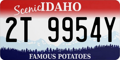 ID license plate 2T9954Y