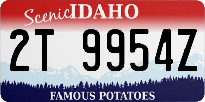 ID license plate 2T9954Z