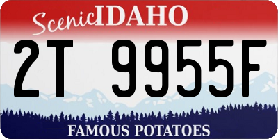 ID license plate 2T9955F