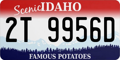 ID license plate 2T9956D