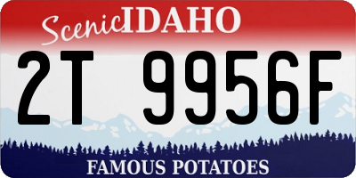 ID license plate 2T9956F