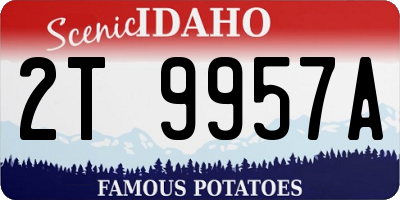 ID license plate 2T9957A