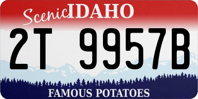 ID license plate 2T9957B