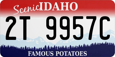 ID license plate 2T9957C