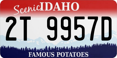 ID license plate 2T9957D