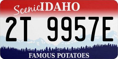 ID license plate 2T9957E