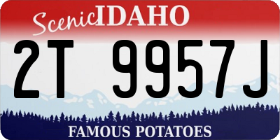 ID license plate 2T9957J