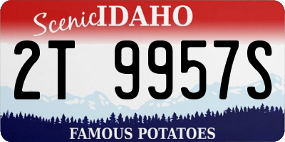 ID license plate 2T9957S